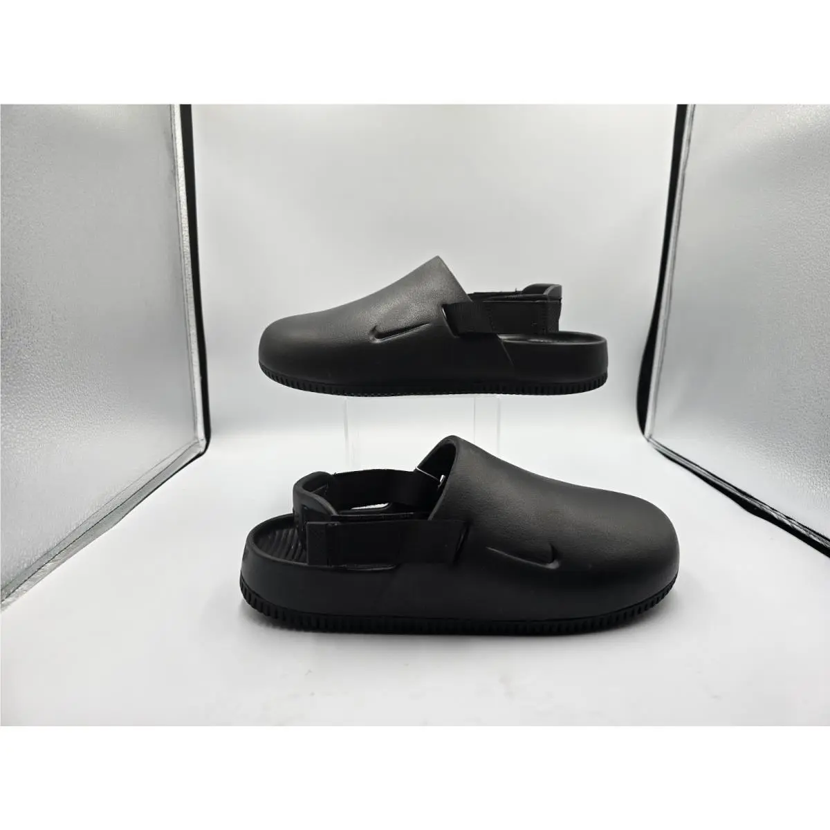 Nike Calm Mule Men 11 Black Slip On Adjustable Strap Clog FD5130-001