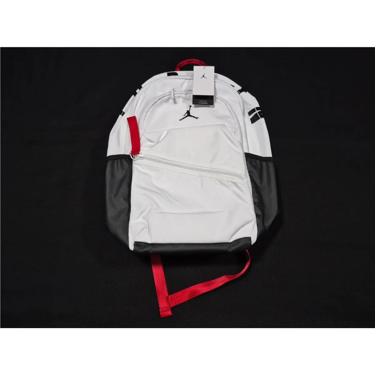 Jordan Air Patrol White Black Backpack Laptop Sleeve MA0924 Multi Pockets by Nike