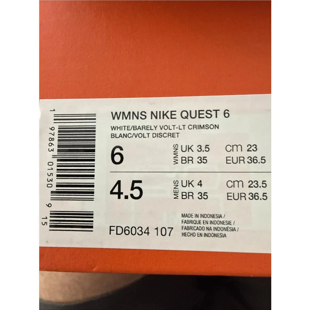 Nike shoes - Quest 6 - Quest - FD6034-107 - White (UPC: 0197597077260) 7