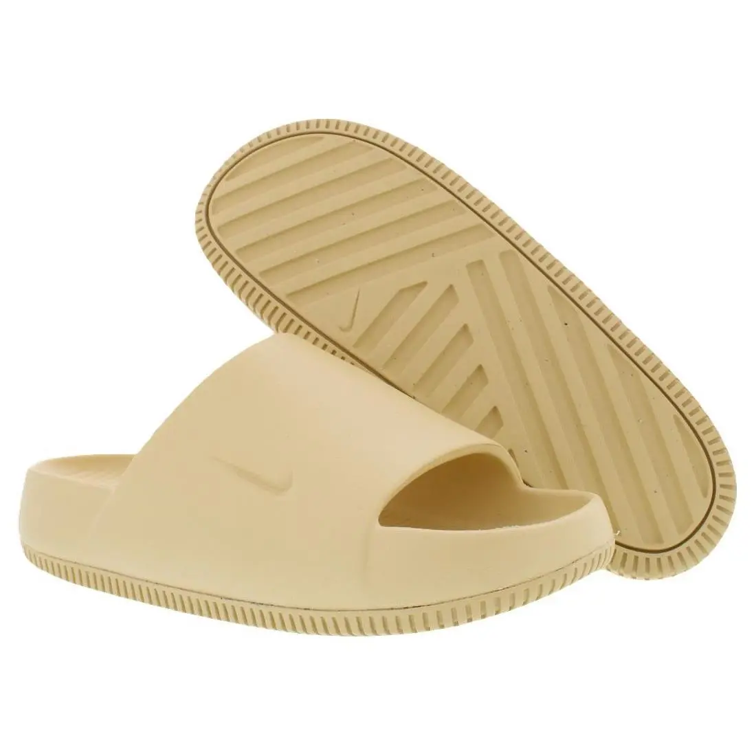Nike Calm Slide Womens Shoes Size 6 Color: Sesame/sesame - Sesame/Sesame, Main: Yellow