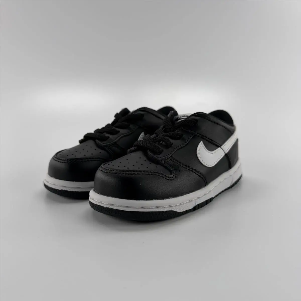 Nike Dunk Low Black Panda 2.0 TD Toddler Sneakers FD1233-001 Size 8C Black White