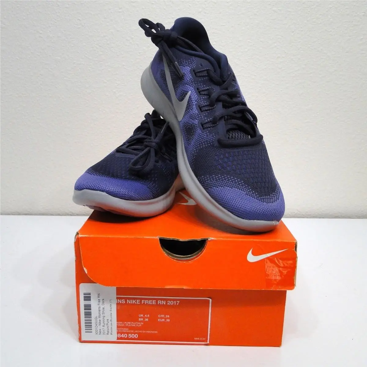 Nike Free RN 2017 Womens Running Shoes Dark Raisin Purple 880840-500 Size 7