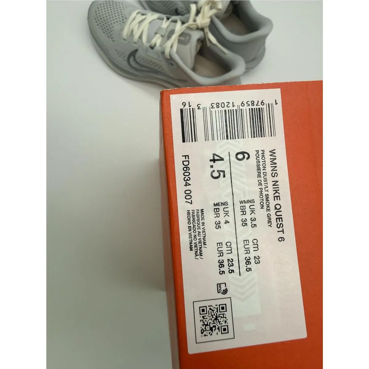 Nike shoes - Nike Quest 6 - Quest - FD6034-007 - Gray (UPC: 0197859120833) 8
