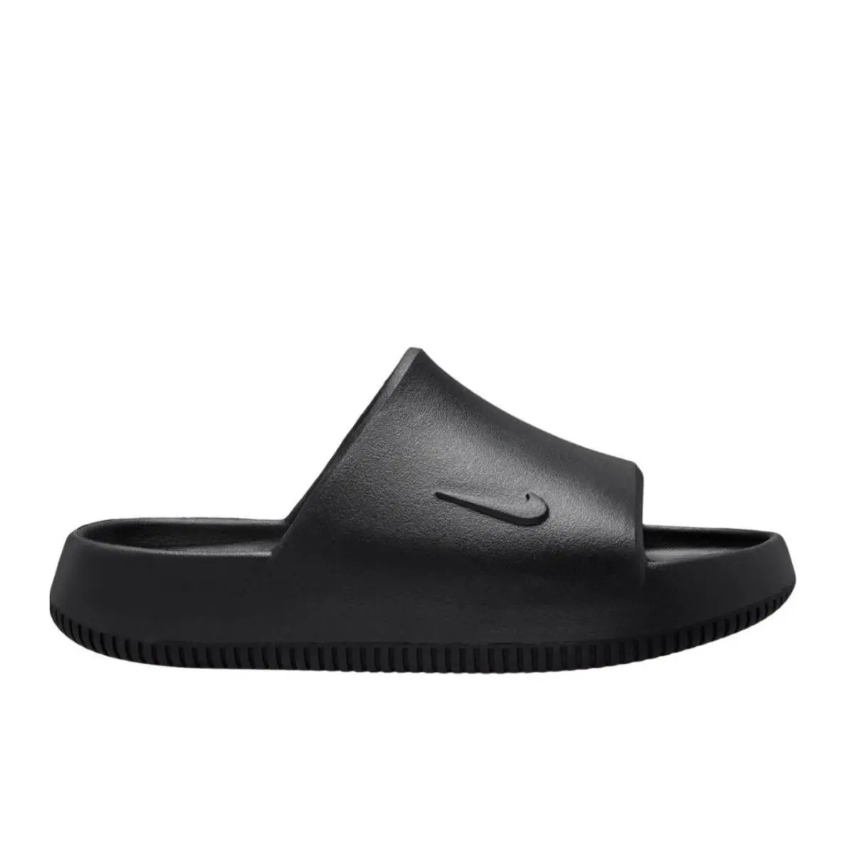 Size 4 Nike Calm 2.0 Big Kid Boys` Slide Sandal - Black