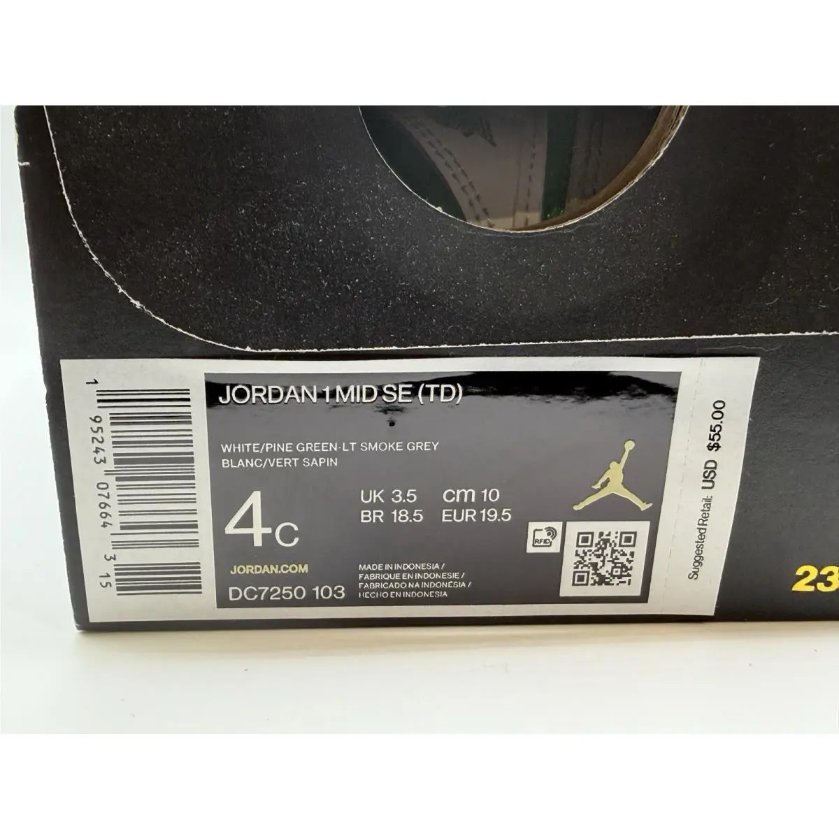 Nike shoes - Jordan 1 - White/Light Smoke Grey/Pine Green 3