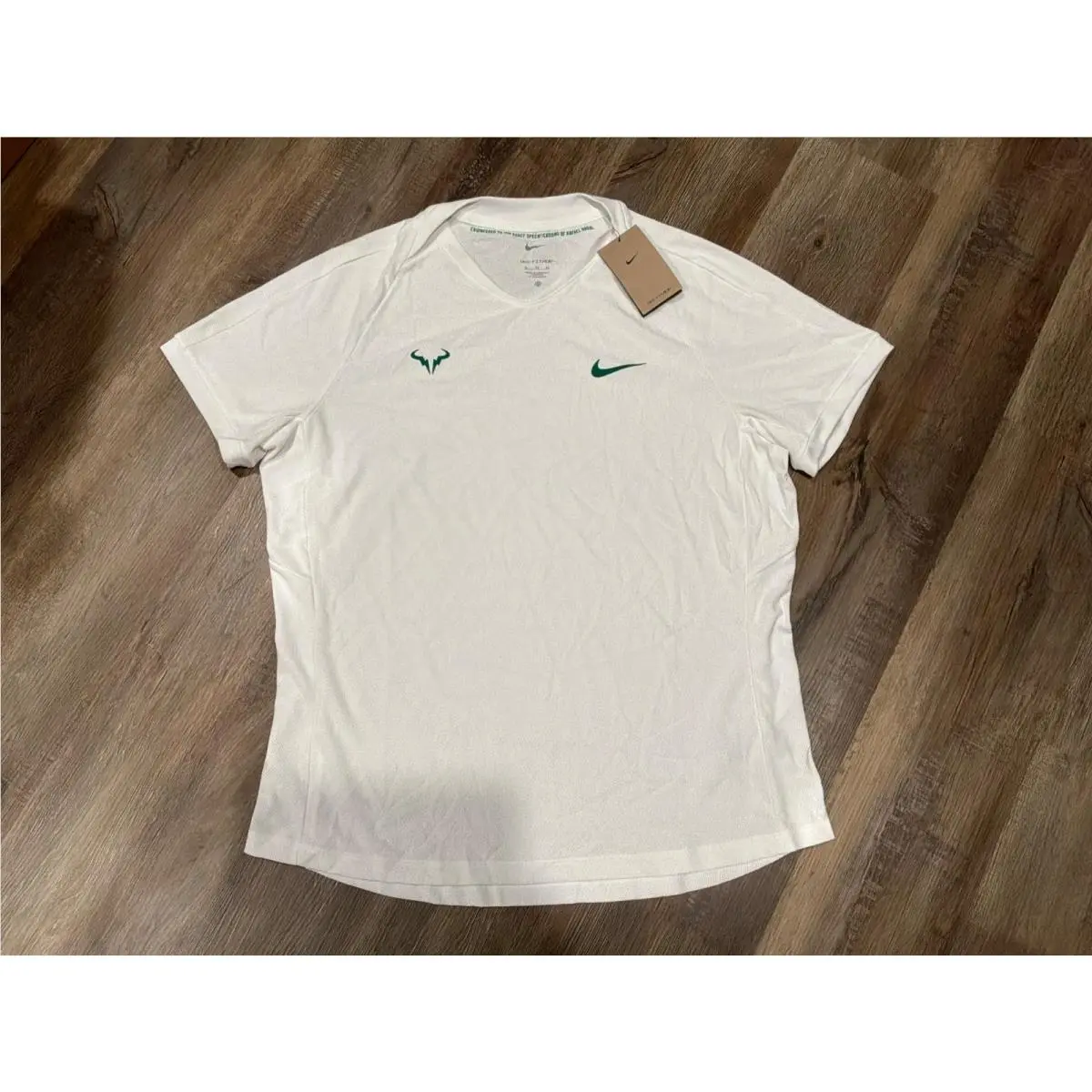 Nike Court Tennis Rafa Nadal White Dri-fit Adv T-shirt FD5409 100 Men`s Sz XL