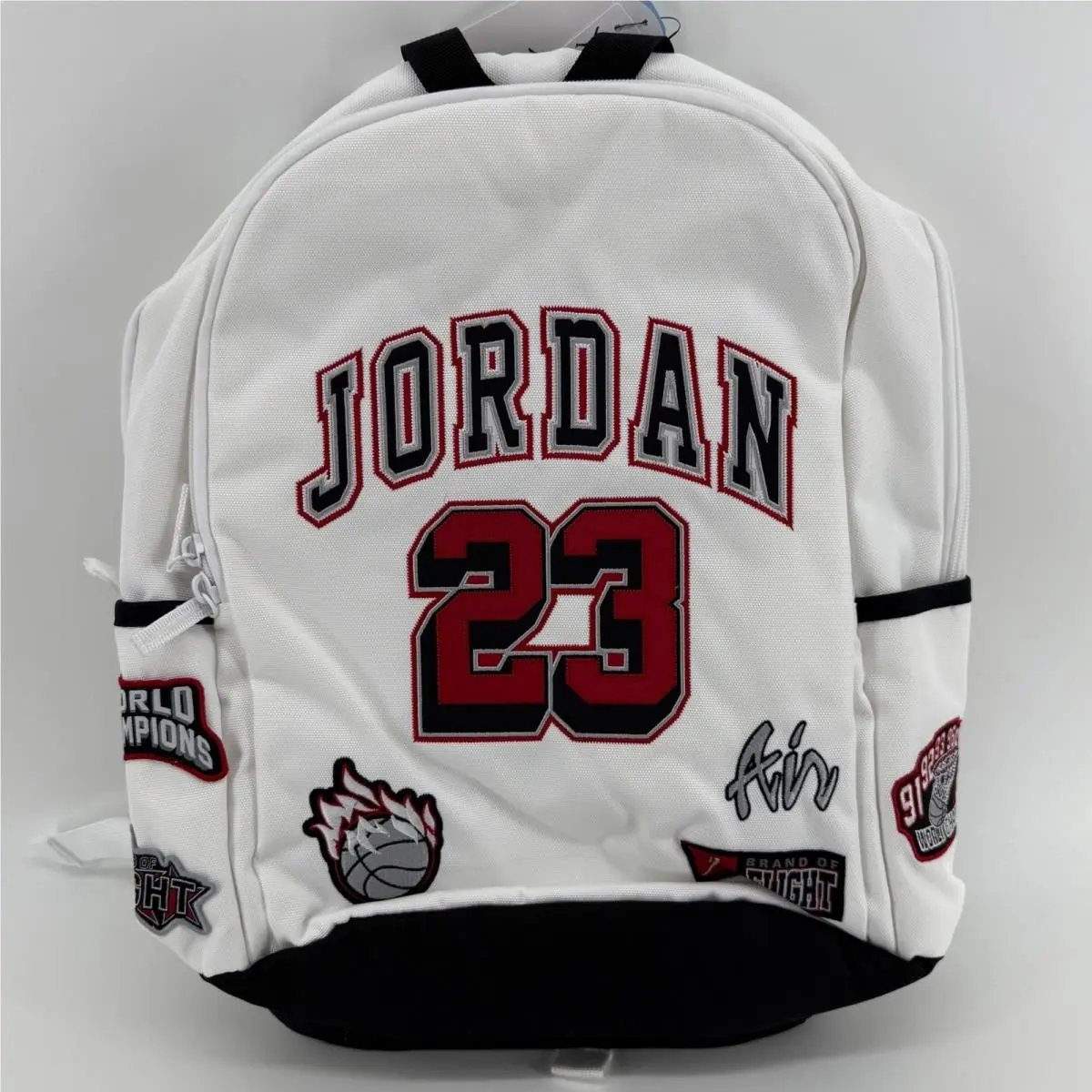Nike Jordan White Patch Backpack Water Resistant 15 Laptop Sleeve