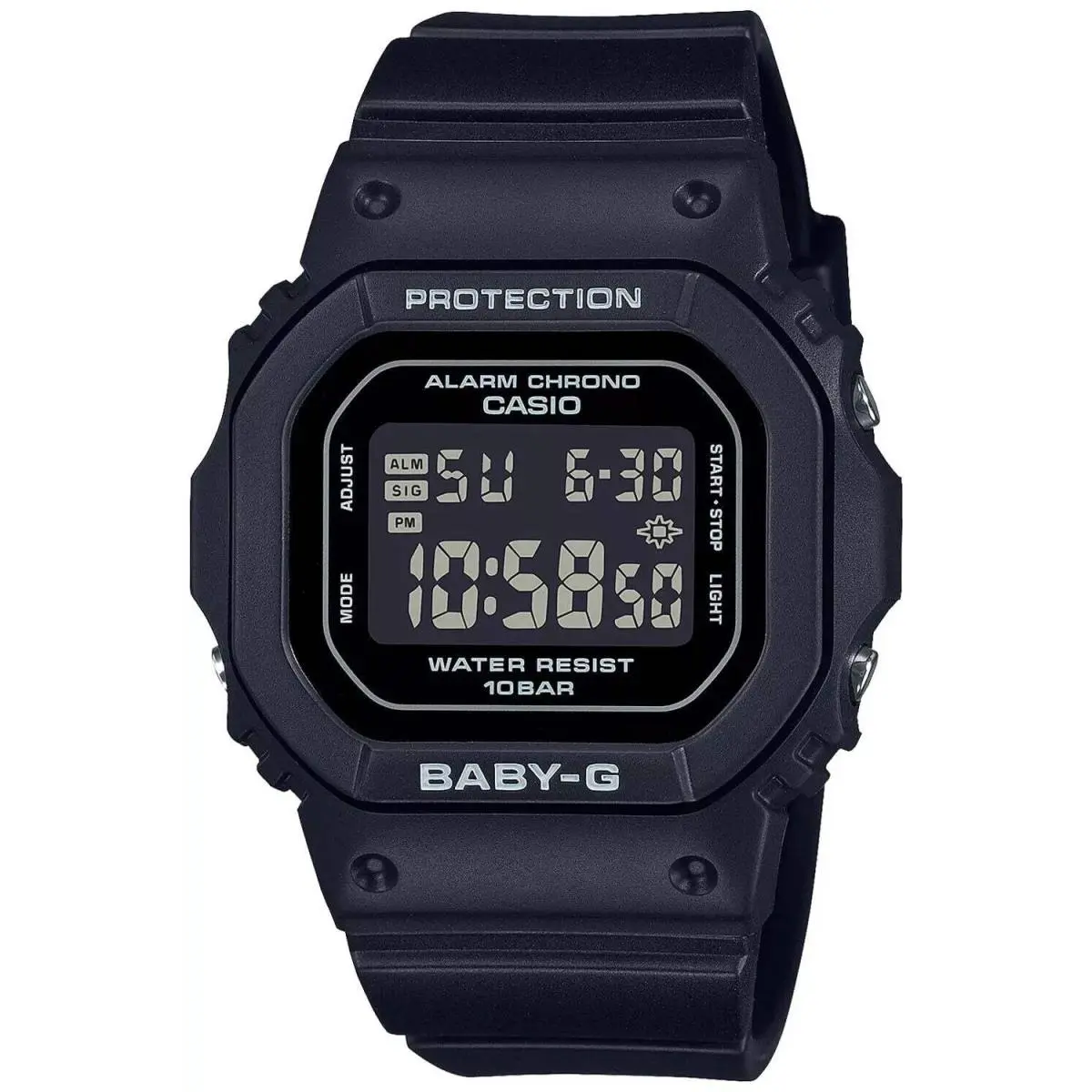 Casio Baby-g BGD-565U-1 Women`s Digital Watch Black Resin Shock Resistant BGD565