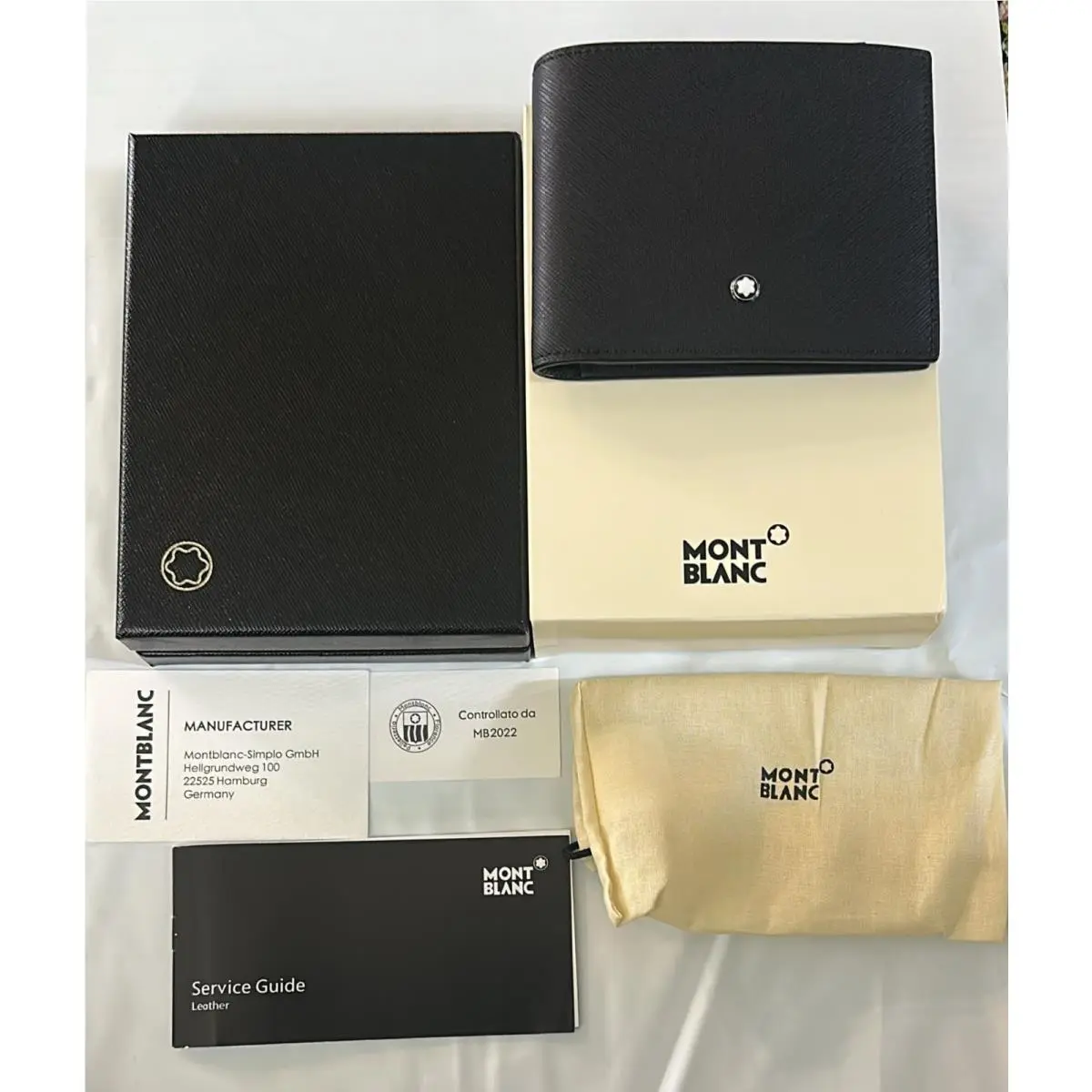 Montblanc Mont Blanc Meisterstück Black Leather 4CC Card Holder Wallet Men`s