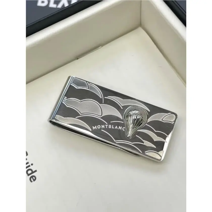 Pilot Series Money Clip Balloon Engraved Stainless Steel Gift Box by Montblanc