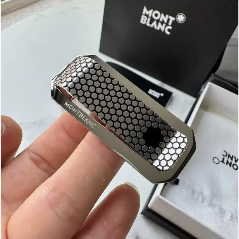 Montblanc Money Clip Stainless Steel Luxury Wallet Accessory Full Set