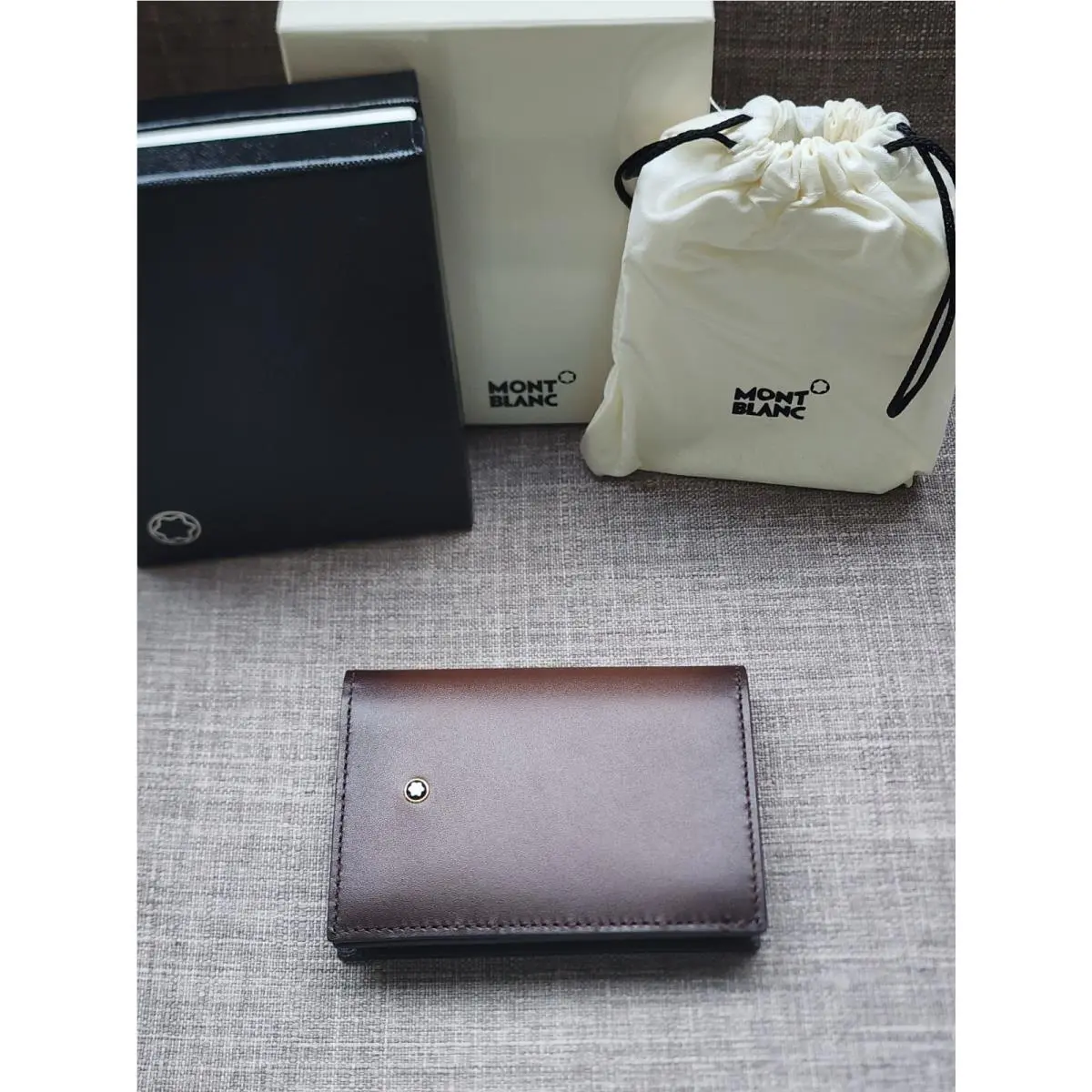 Montblanc Meisterstuck Sfumato Bifold Brown Leather Card Holder 113167