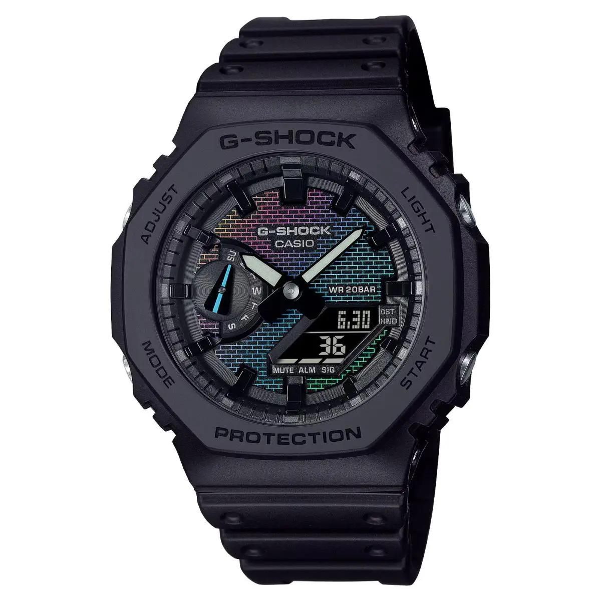Casio G-shock Multicolor Dial Analog Digital Quartz GA-2100RW-1A Men`s Watch