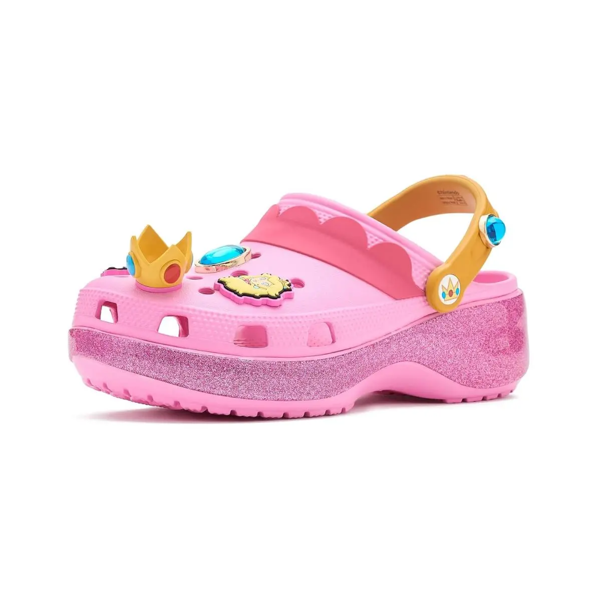 Woman`s Clogs Crocs Super Mario Princess Peach Classic Platform Clog