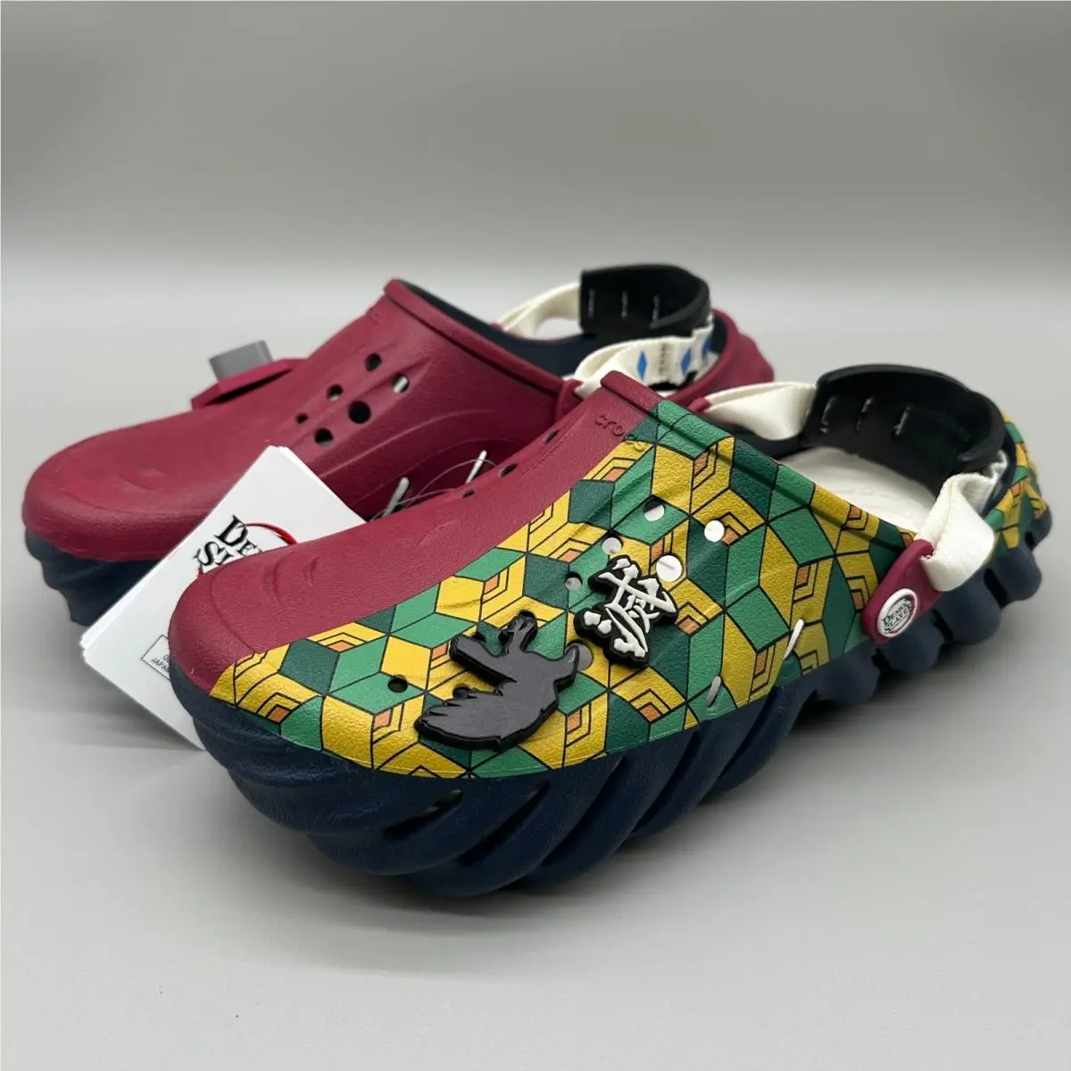 Crocs Demon Slayer Giyu Tomioka Echo Clog Mens 11 Burgundy Anime Jibits
