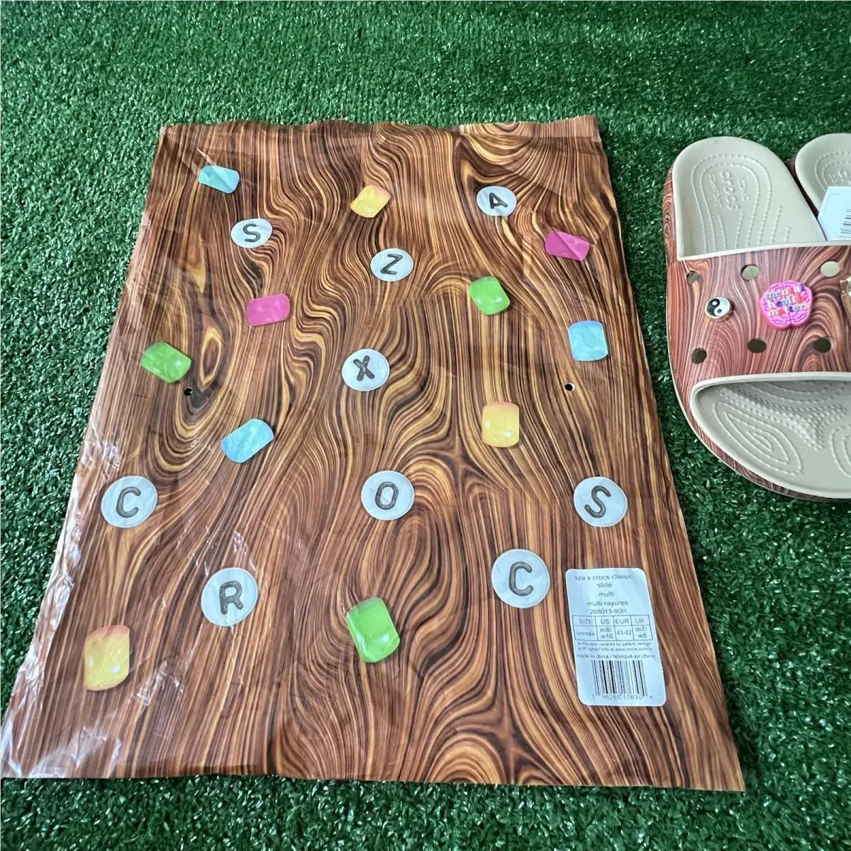 Crocs shoes - CROCS woodgrain slides - woodgrain slides - 208013-90H - Brown 5