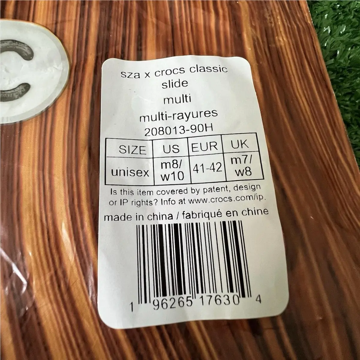 Crocs shoes - CROCS woodgrain slides - woodgrain slides - 208013-90H - Brown 7