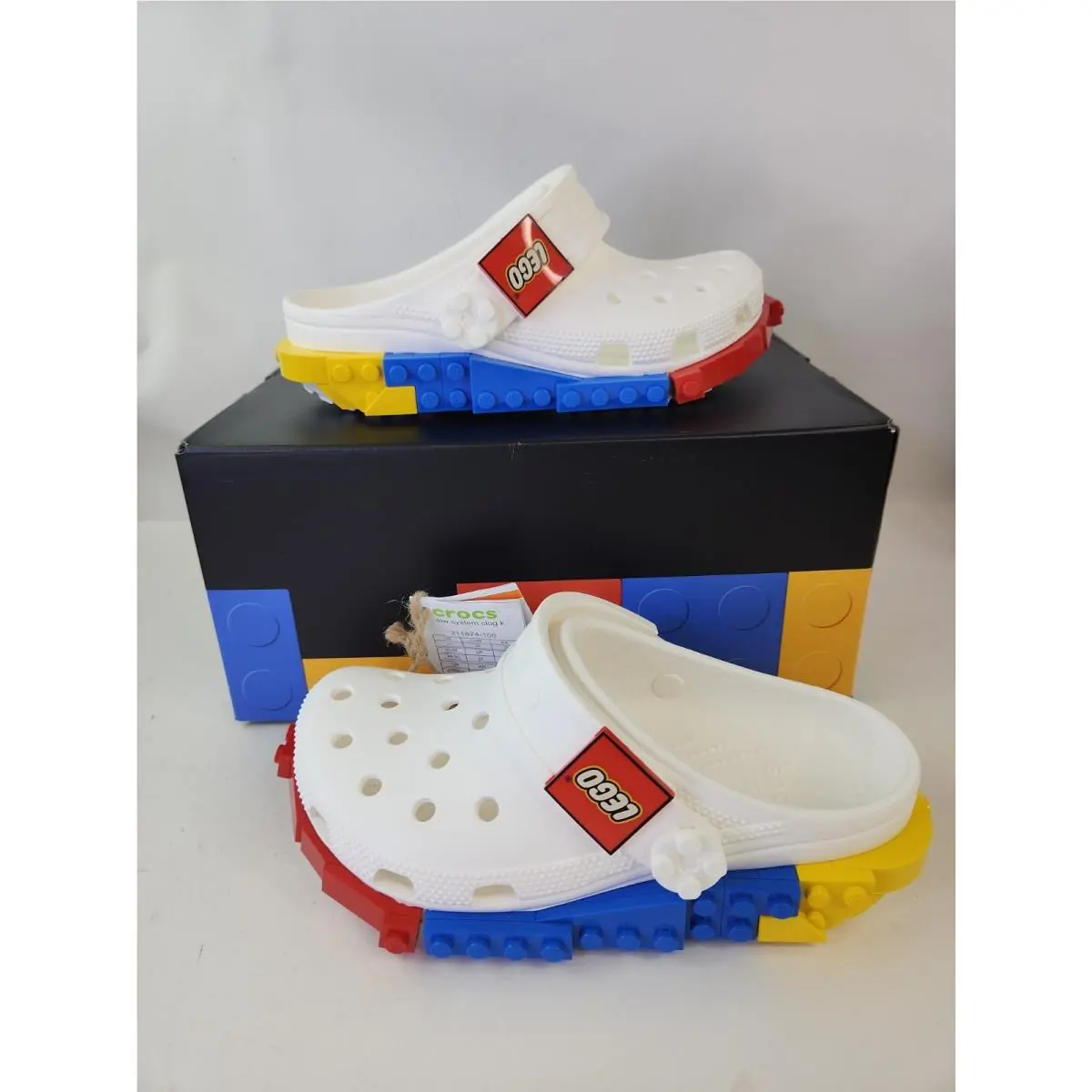 Crocs Lego Creativity Clog Unisex Kids Classic Multi Size J3 White