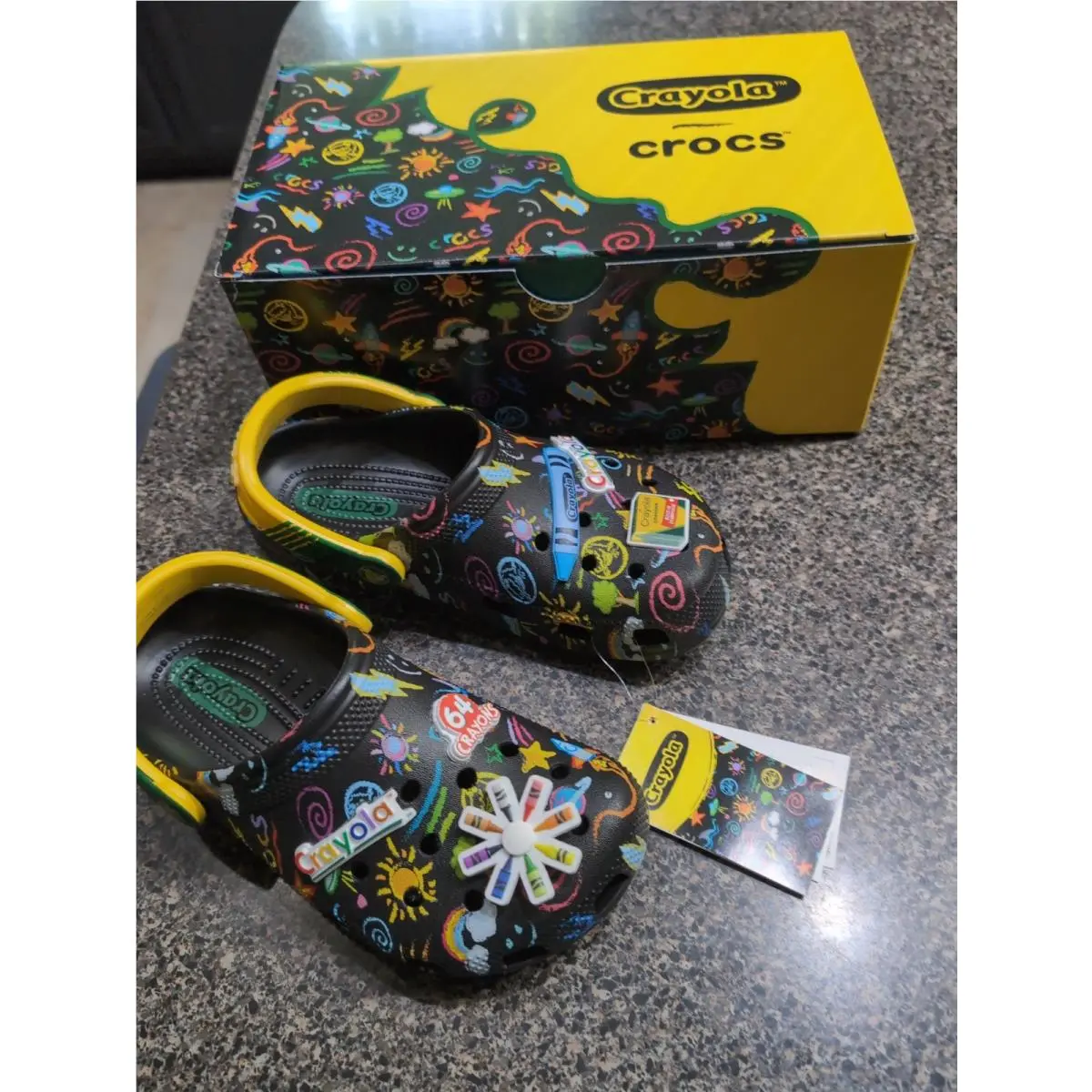 Crayola Crocs Classic Clog Black Size J4