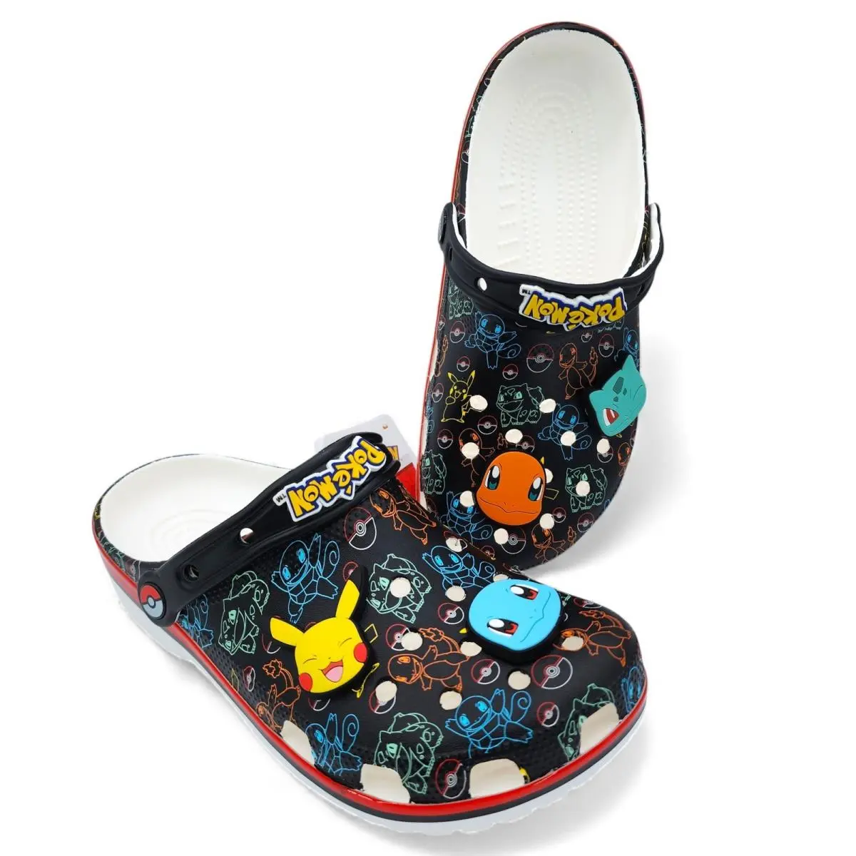 Crocs x Pokemon Pokemon Starters Classic Clog Mens Size 11 with Charms