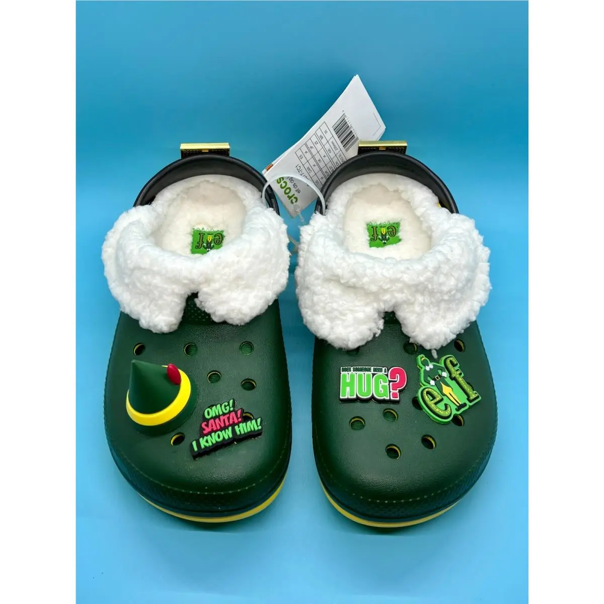Crocs Buddy The Elf Lined Christmas Clogs J4/W6/M4 209377-7C1 –