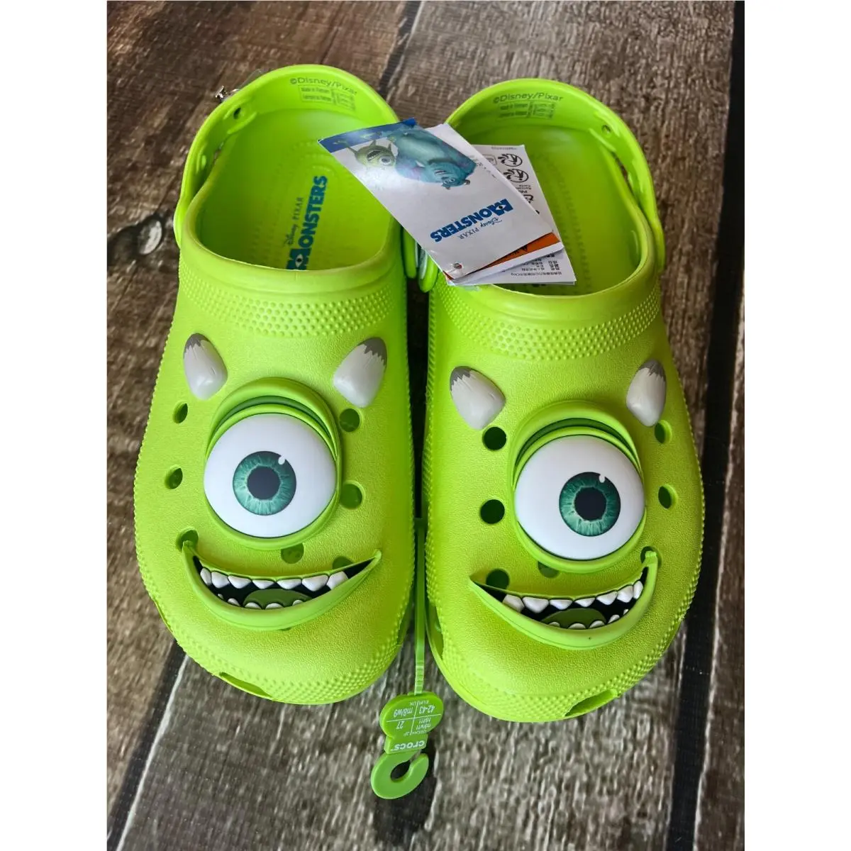 Crocs Disney Pixar Monsters Inc Mike Classic Clog Green Mens 9 Womens 11