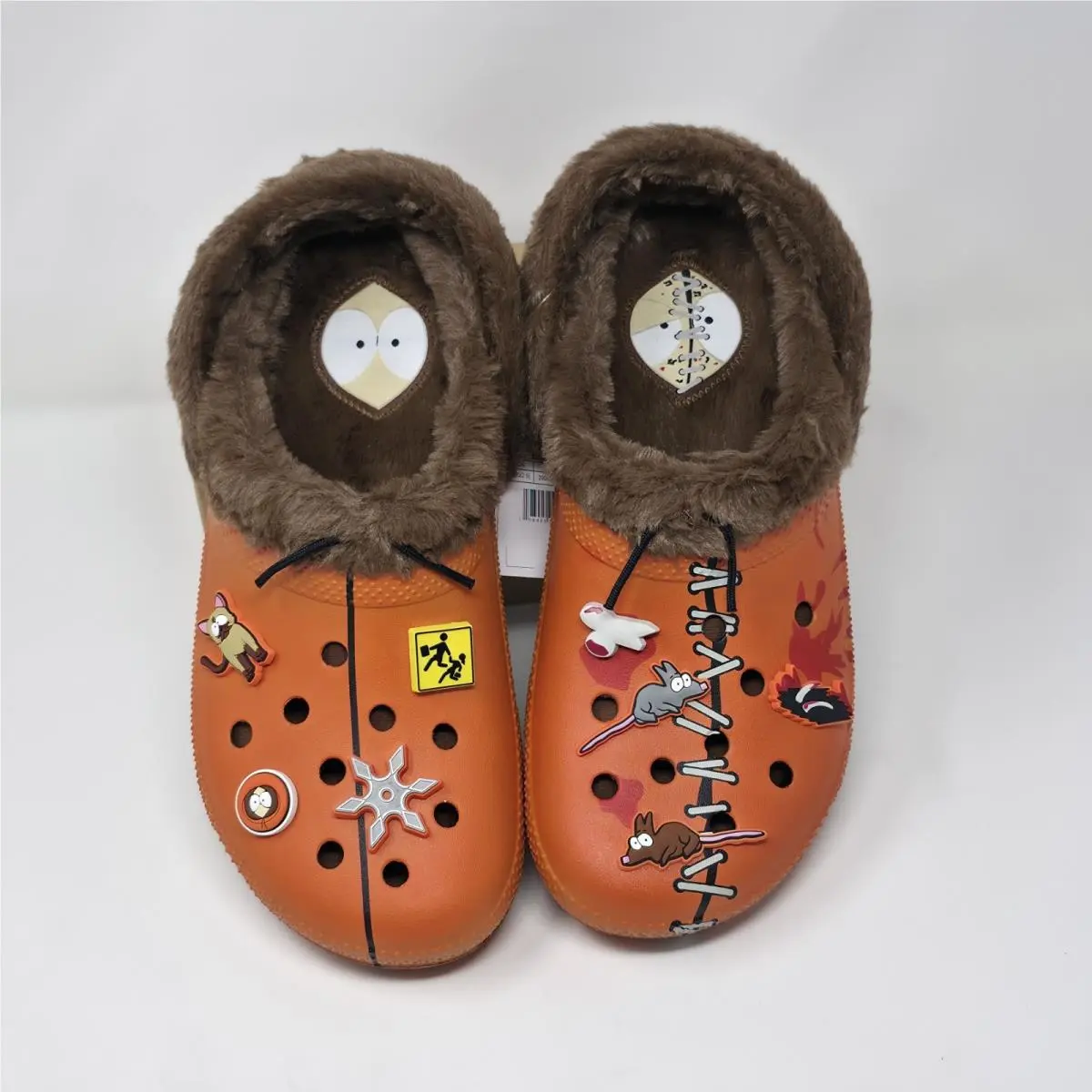 Crocs x South Park Kenny Classic Lined Slip-on Clog Mens Size 11 Orange/brown
