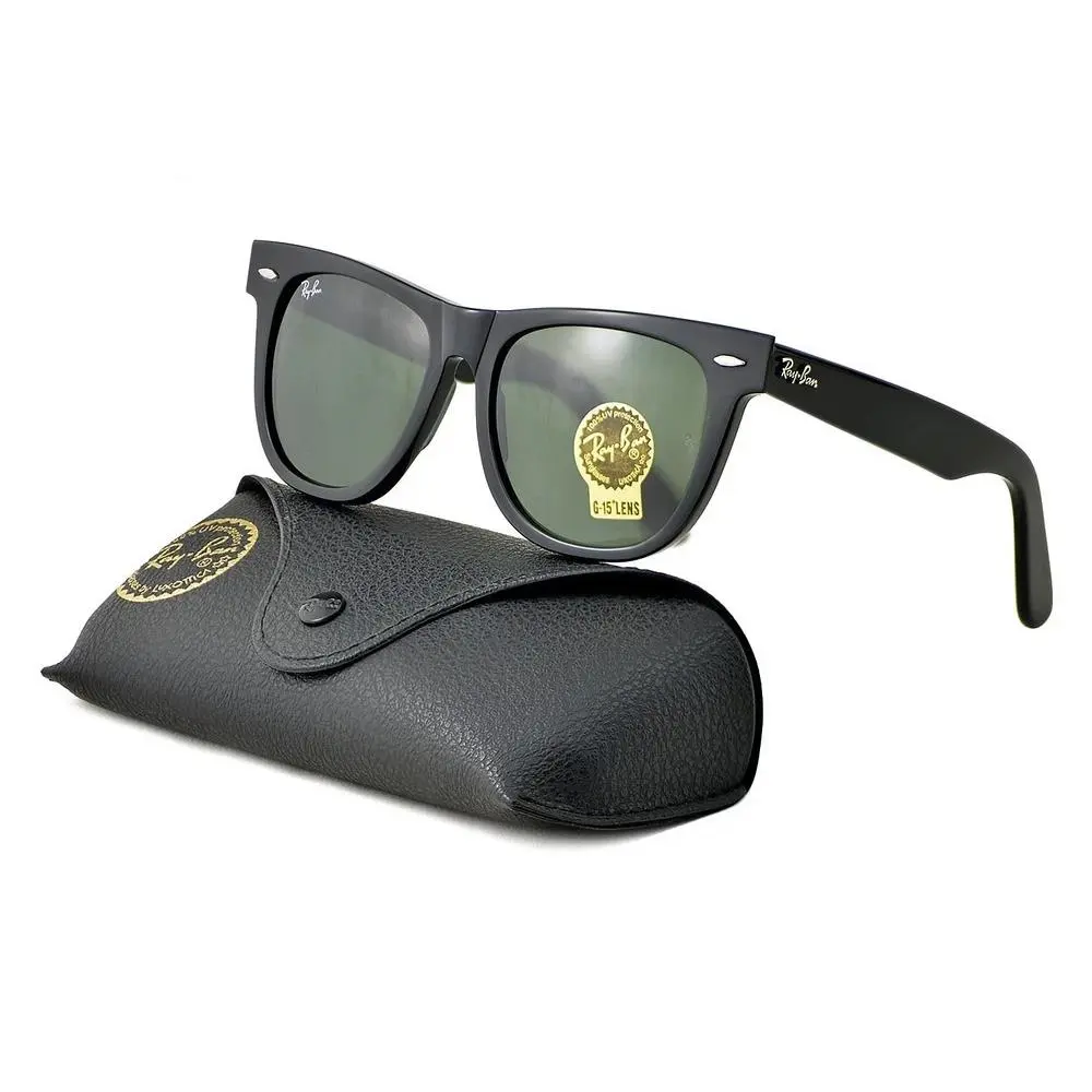 Ray-ban Sunglasses RB2140 Wayfarer Black Frame Green Unisex