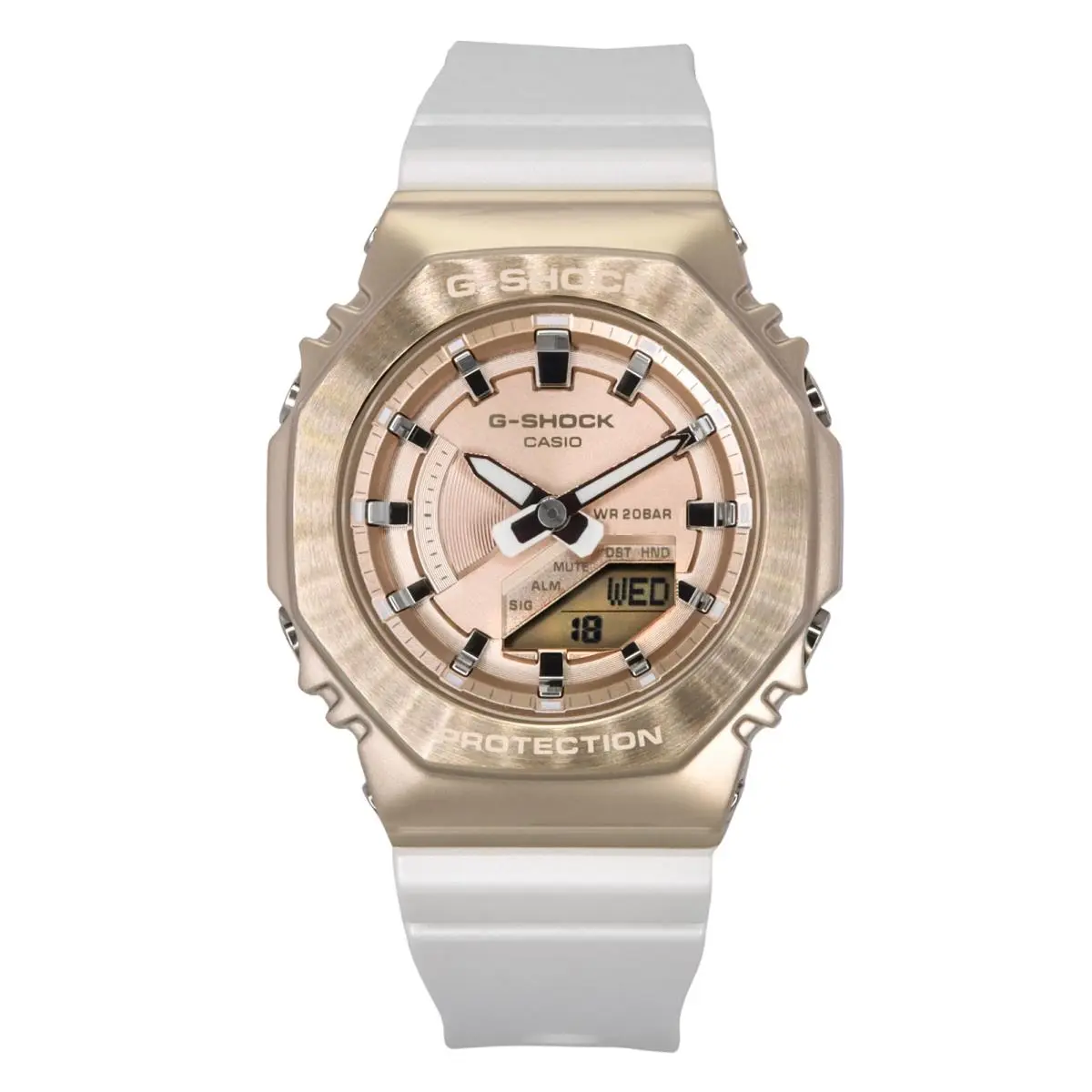 Casio G-shock Rose Gold Dial Sports Quartz 200M Women`s Watch GM-S2100CW-7A
