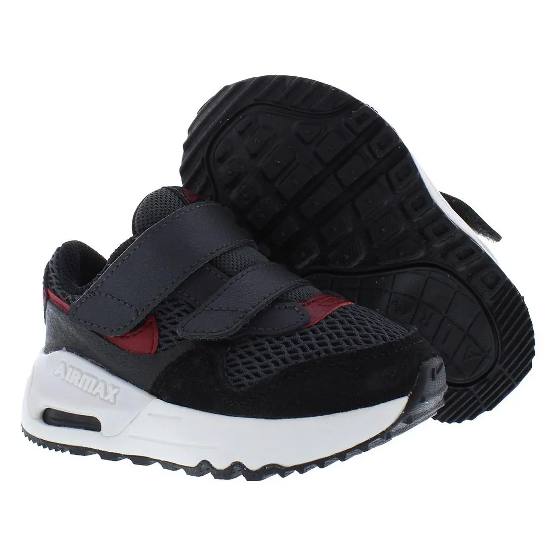 Nike Air Max System Infant/toddler Shoes - Black/Team Red/Anthracite, Main: Black