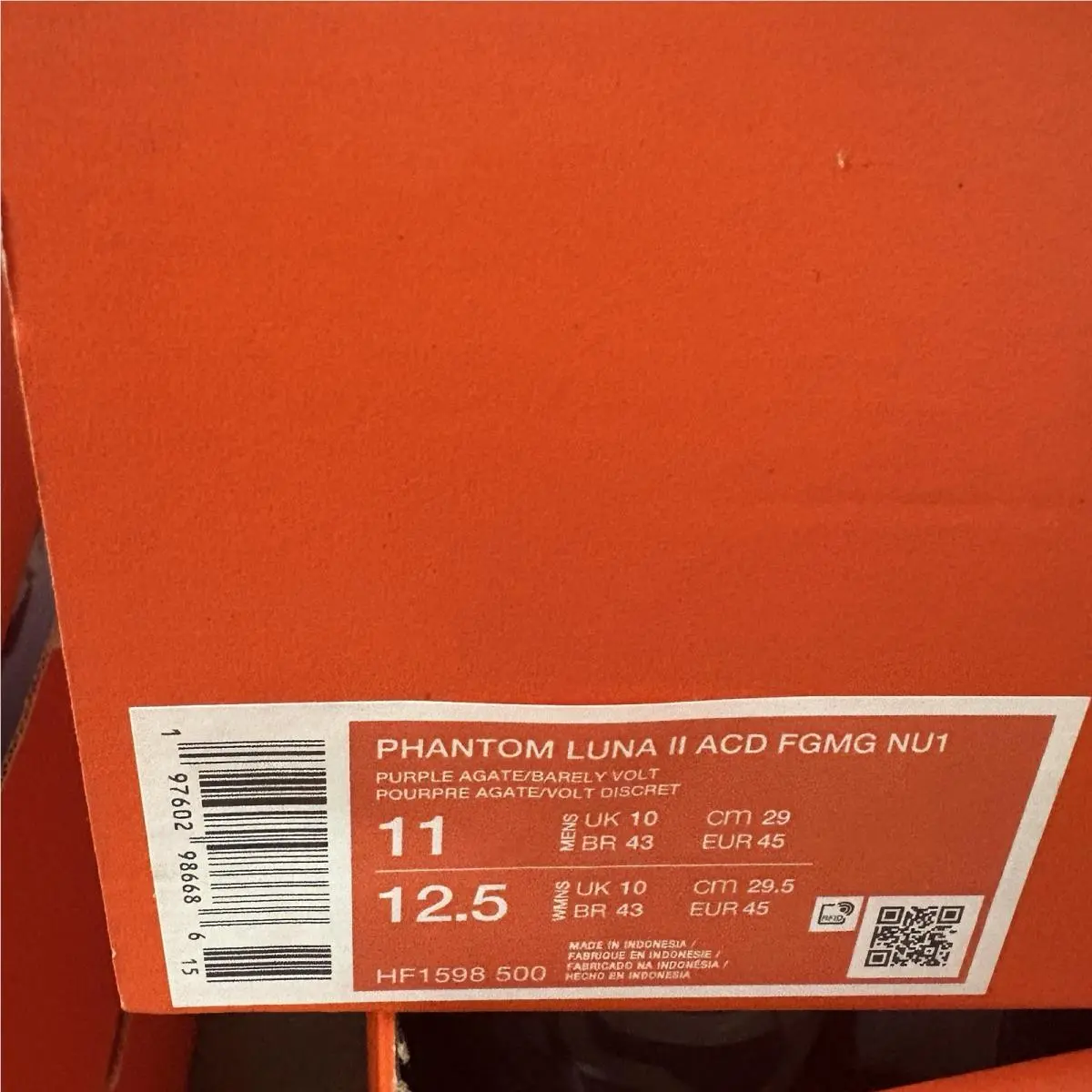 Nike shoes - Nike Phantom Luna - Phantom Luna - HF1598-500 - Purple, Manufacturer: Purple Agate/Barely Volt 9