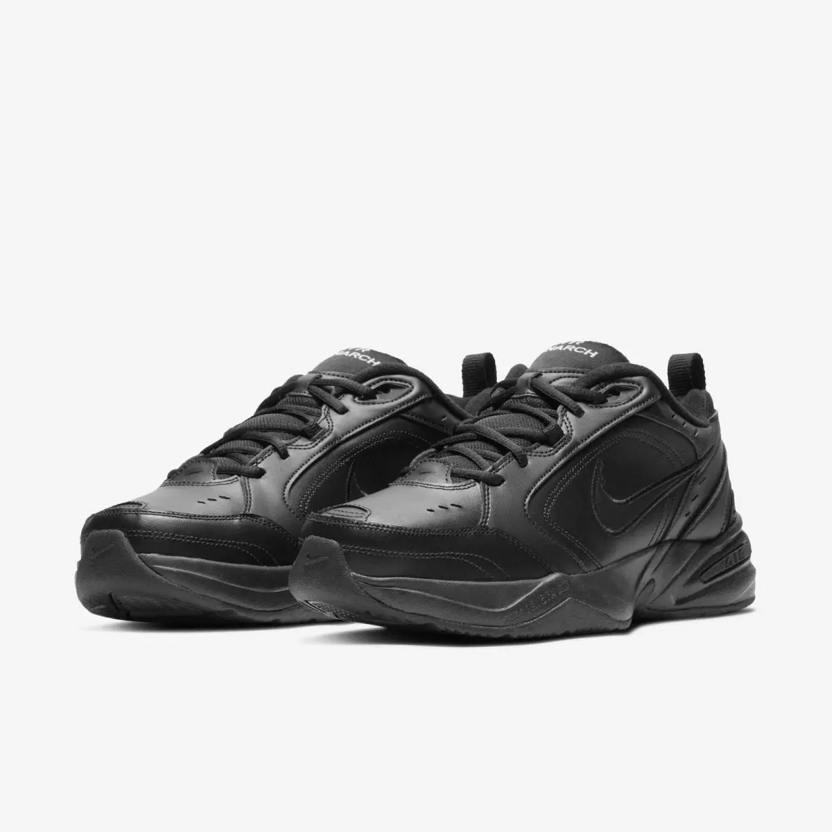 Nike Air Monarch IV 415445-001 Sneaker Mens Black Leather Workout Shoes ZOGG3006