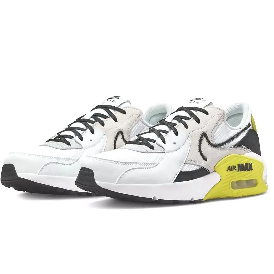 Men`s Nike DZ0795 101 Air Max Excee White/black/volt Shoes Sneakers
