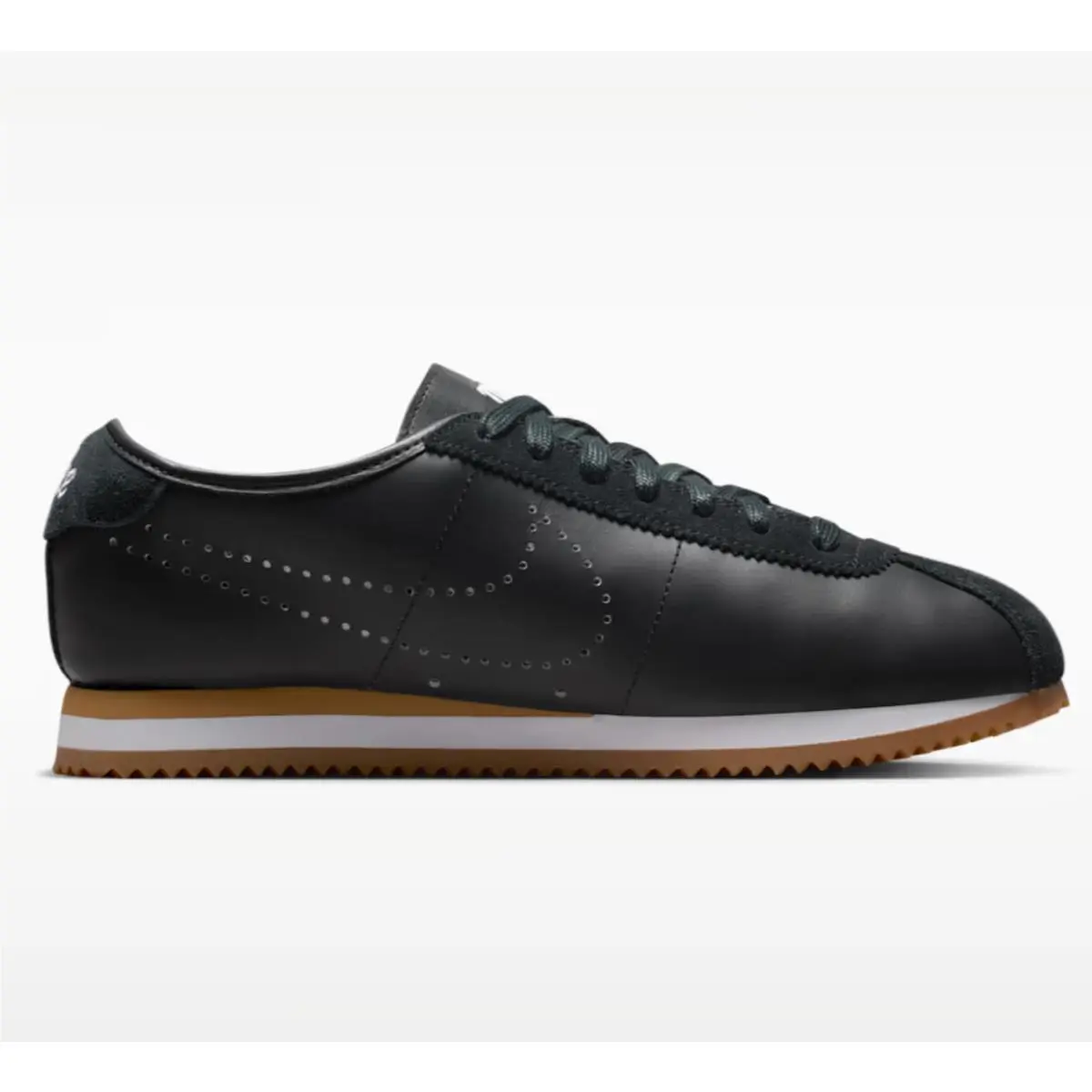 Nike Cortez Black Gum Leather Running Shoes Women`s Size HQ1841 002