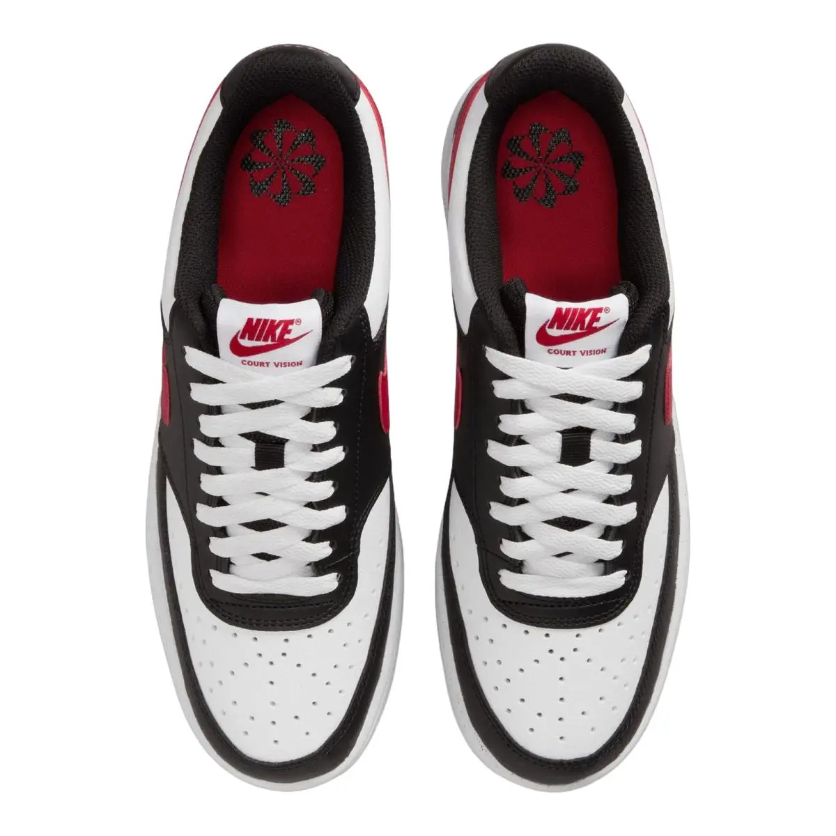 Nike shoes - NIKE Court Vision Low Next Nature - DH3158-006 - Black/Gym Red/White 1