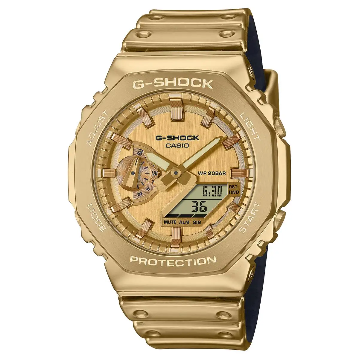 G-shock GM-2100YMG-9A9 Metal Bezel Full Gold Men`s Watch by Casio