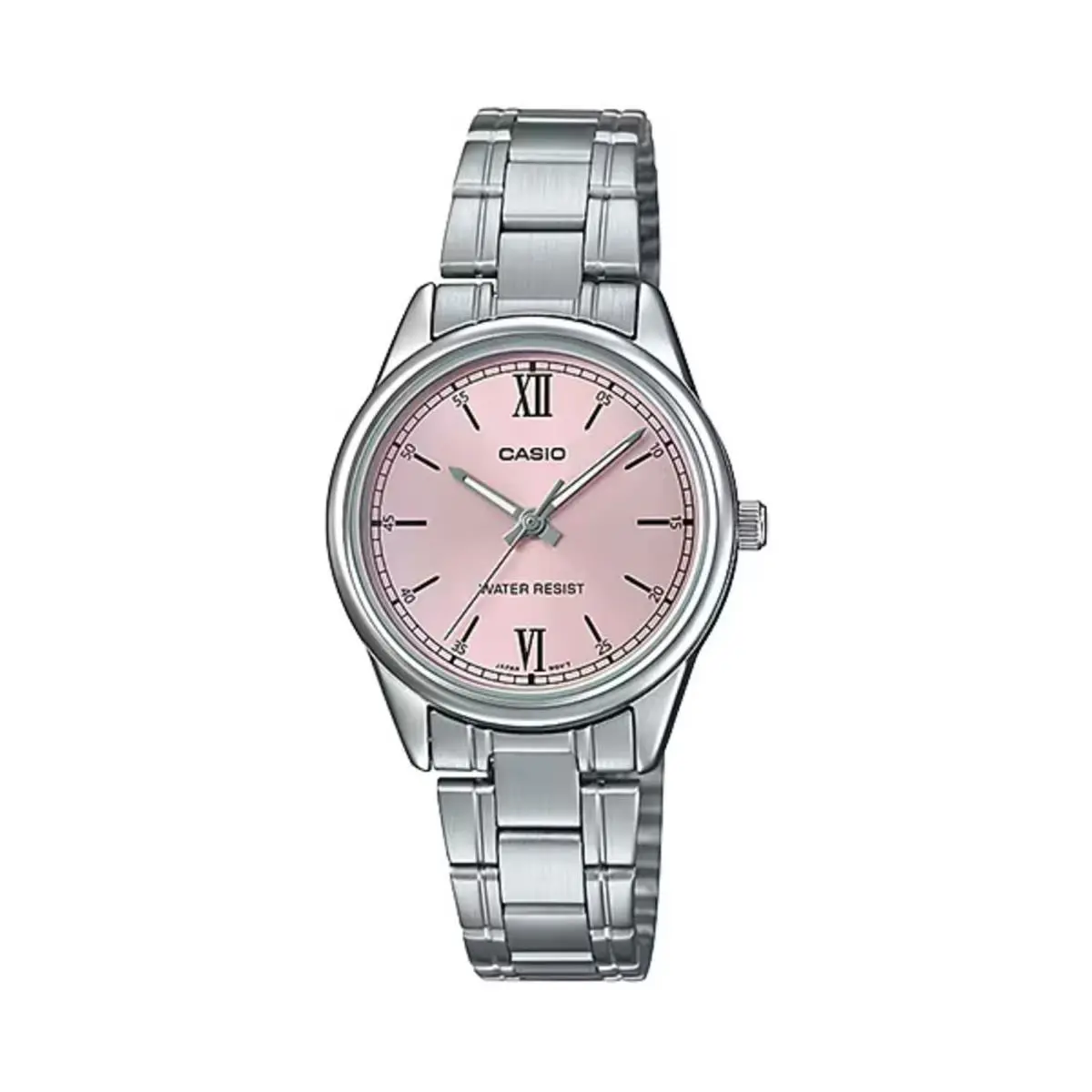 Women’s Pink Dial Stainless Steel Bracelet Watch - LTP-V005D-4B2UDF by Casio
