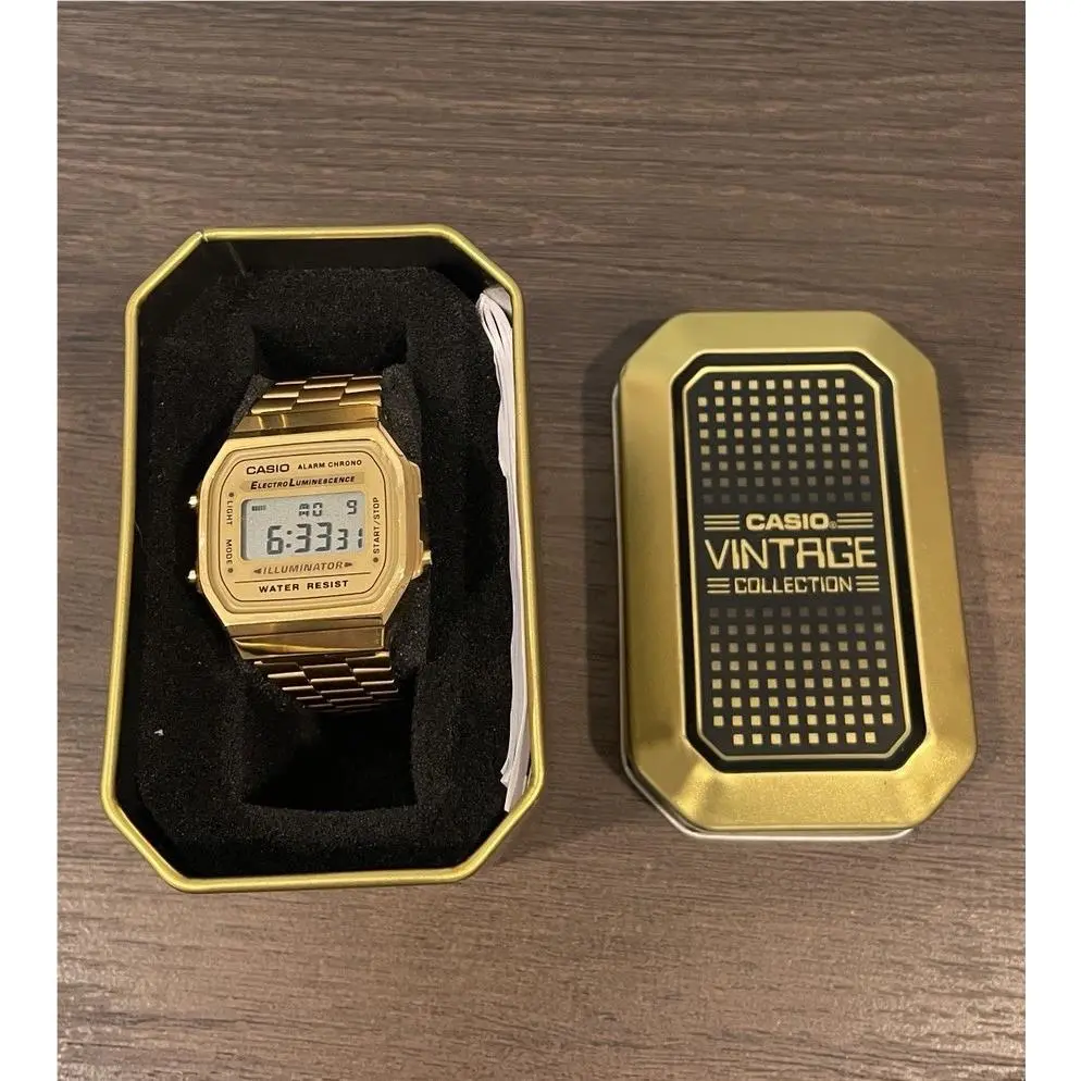 Vintage Collection 3298 Esf Golden Watch w/ Sapphire Crystal Watch Face by Casio