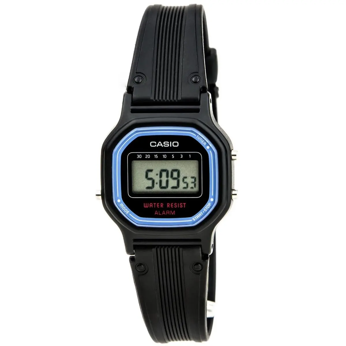 Women`s Vintage LA11WB1 Sport Black Resin Band Watch by Casio