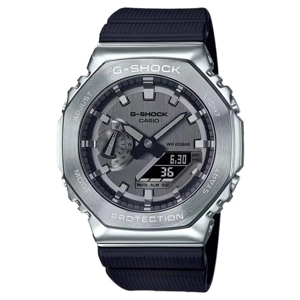 Casio G-shock GM-2100-1A GM2100 Steel Bezel A/d Watch