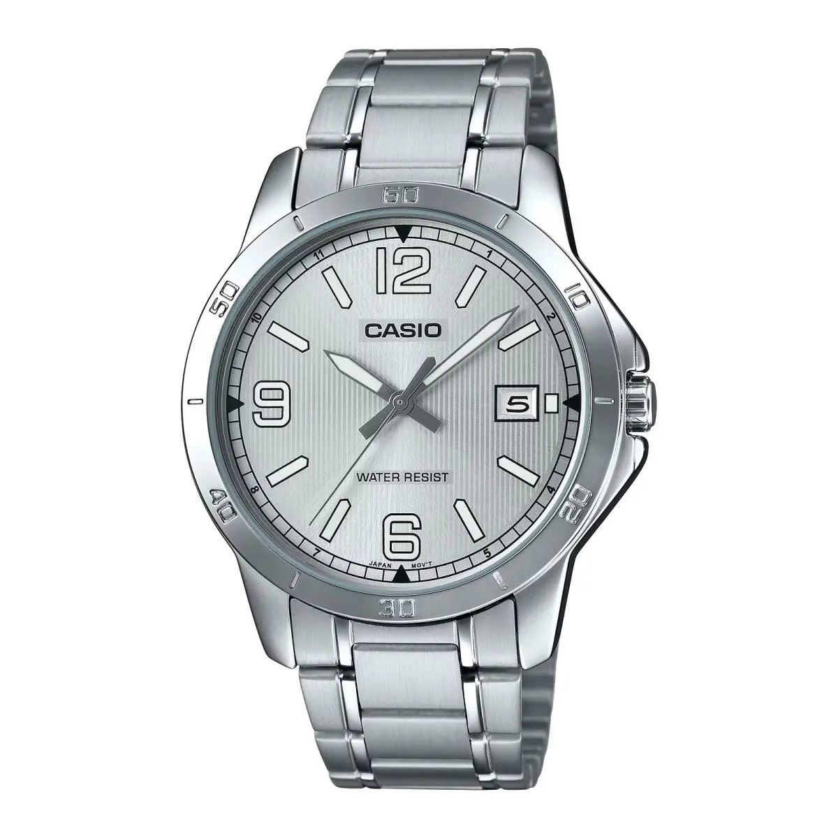 Men’s Silver Dial Stainless Steel Bracelet Watch - LTP-V004D-7B2UDF by Casio