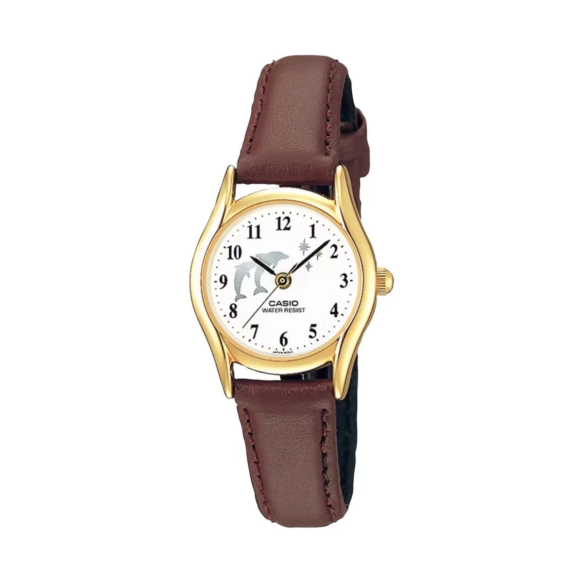 Casio Women’s Gold Analog Watch with Brown Leather Band - LTP-1094Q-7B9RDF