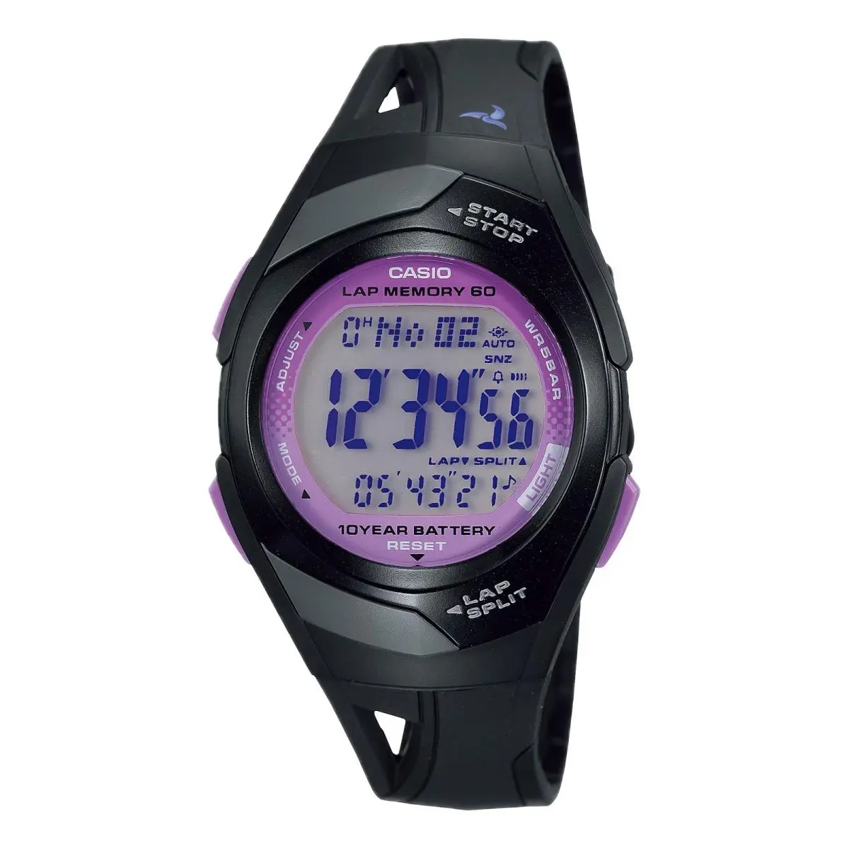 Casio Women`s Running Digital Watch with Purple Dial - STR-300-1C