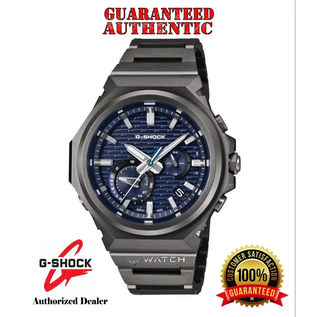 Casio G-shock GSTB1000BD-2A G-steel Solar Black Stainless Steel Blue Dial Watch