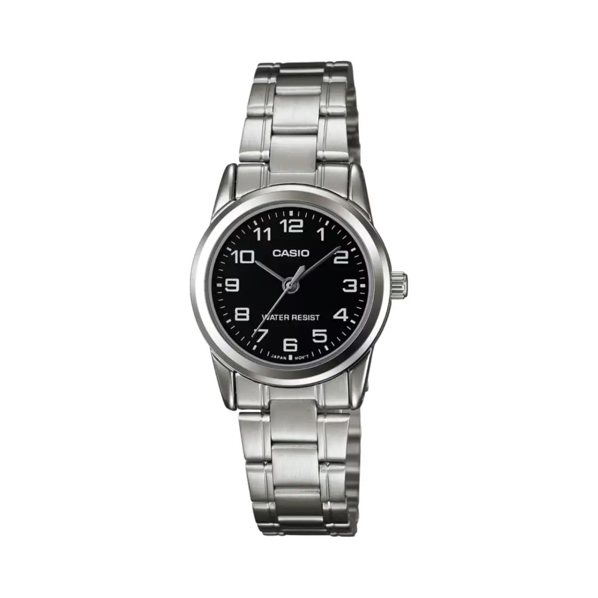 Women`s Silver Analog Watch with Black Dial - LTP-V001D-1B by Casio