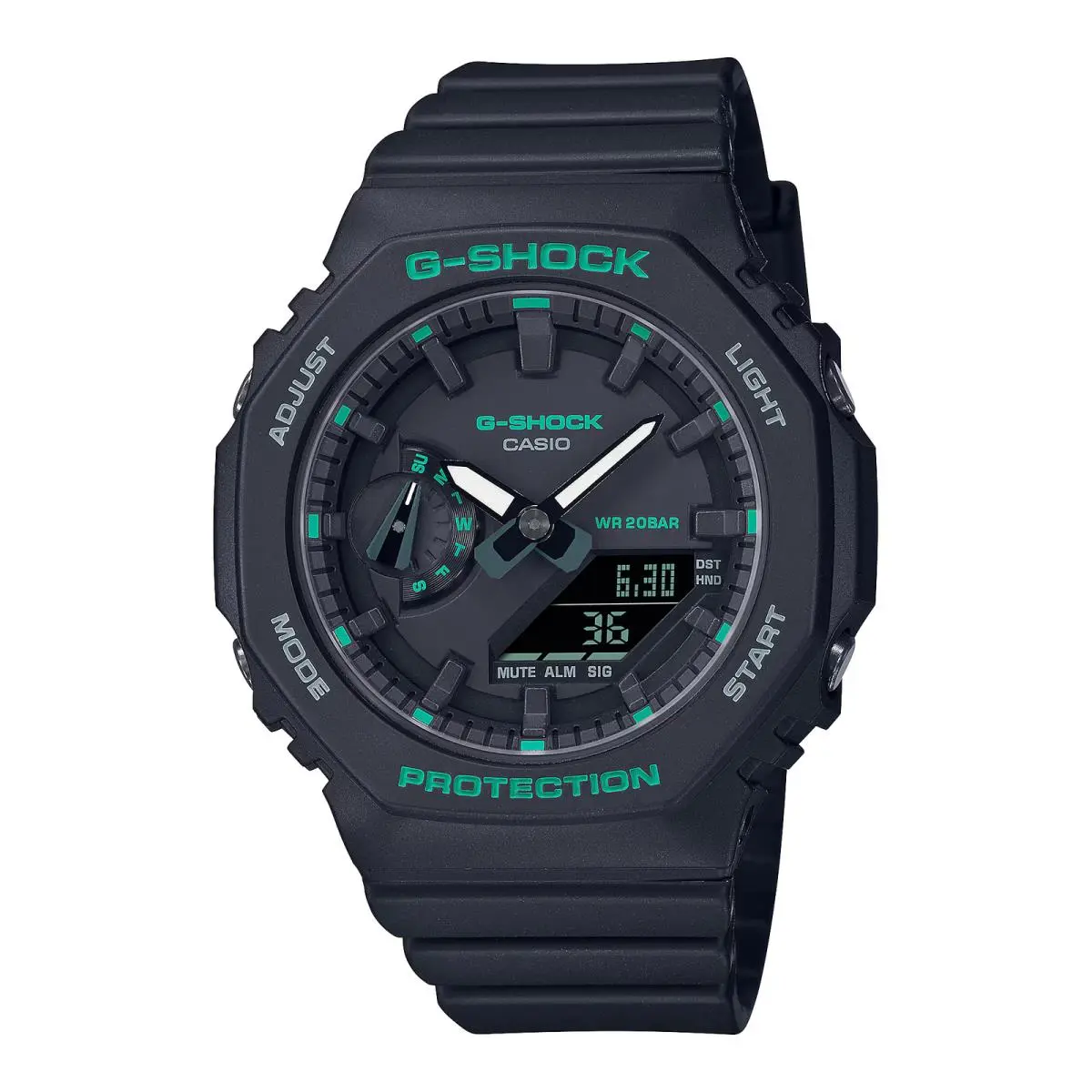 Casio G-shock GMA-S2100GA-1A Black Teal Ladies Watch