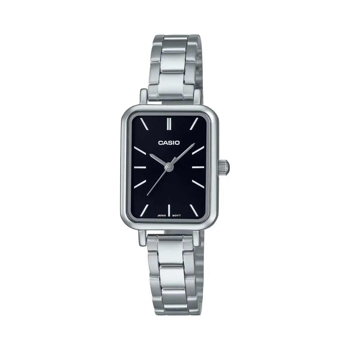 Women’s Silver Stainless Steel Watch with Black Dial - LTP-V009D-1EUDF by Casio