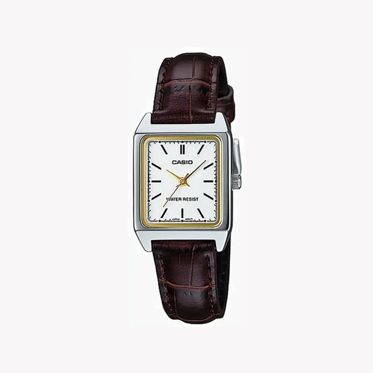 Women`s Brown Analog Watch with White Dial - LTP-V007L-7E2UDF by Casio