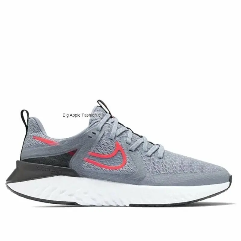 Nike Men`s Legend React 2 Running Sneaker Obsidian Mist/ Laser Crimson Size 9