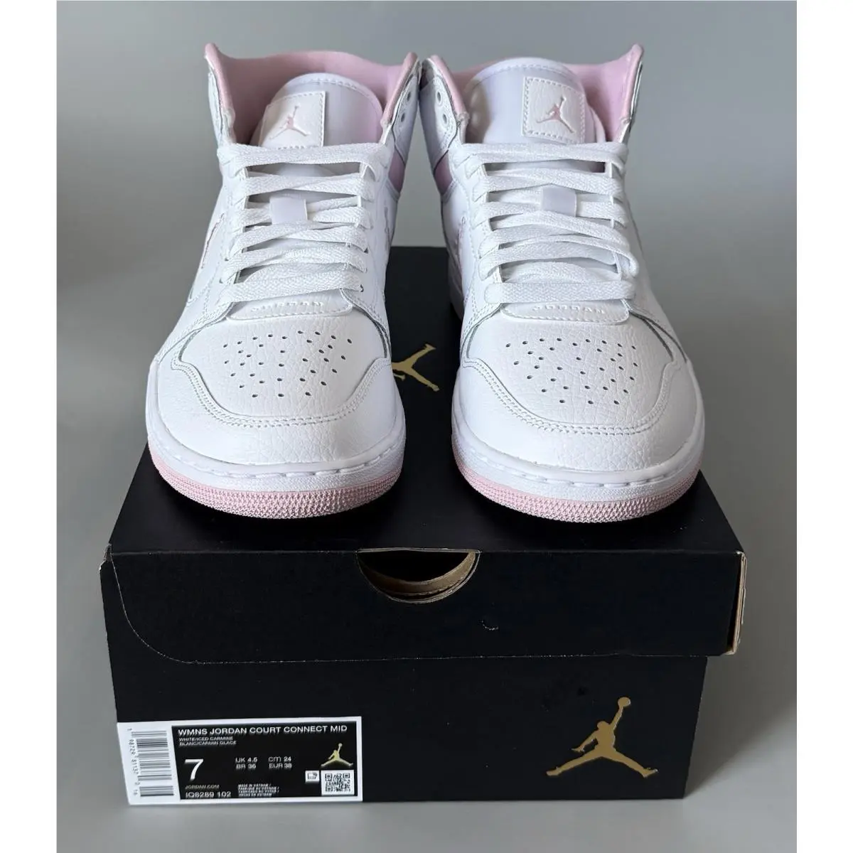 Nike shoes - Air Jordan Court - Air Court - IQ8289-102 - White Pink Iced Carmine (UPC: 0198729811370) 0